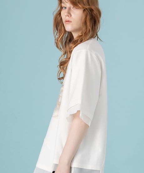AULA AILA　アウラアイラ　SHELL PRINT T-SHIRT シェルプリントTシャツ　1251-08052