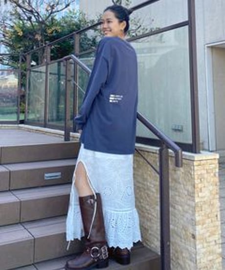 Ungrid (アングリッド) ヴィンテージウォッシュロゴロングスリーブTee 1125127131