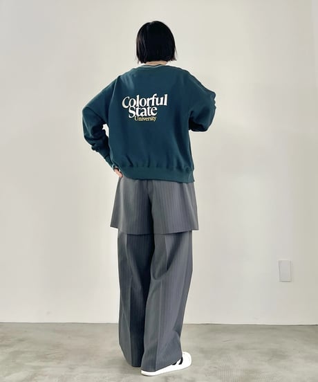 minkchair　ミンクチェアー　FOSI. フォーシ 2WAYオフショルロゴスウェット　F3292