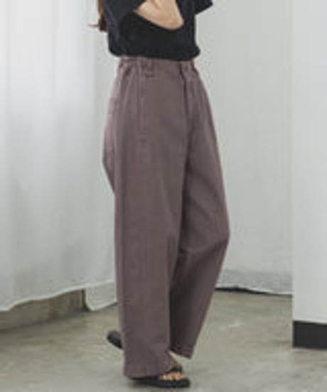2024 AW デニム ツイル切替ワイドパンツ