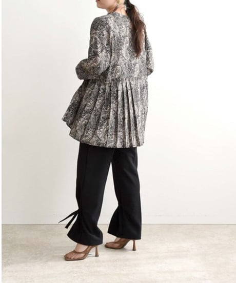 【AUTUMN SALE】LHELBIE(レルビエ)2WAYヘムハイウエストパンツ　51310A-2
