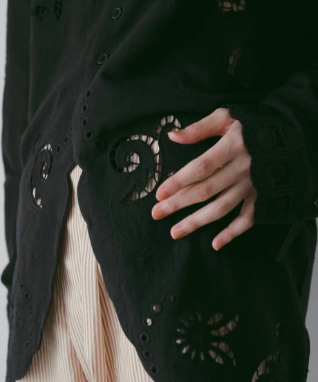 anuke アンヌーク　Cutwork Opencollar Shirts　62610418