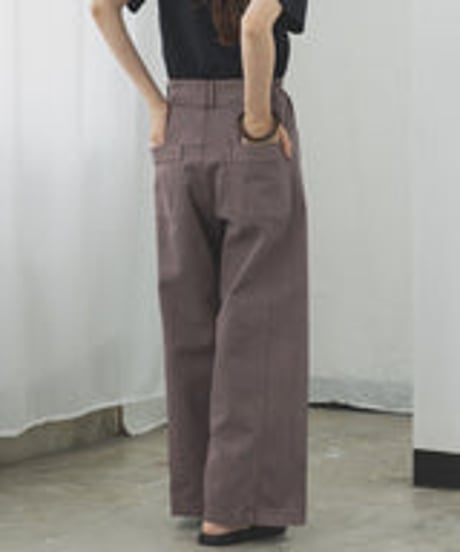 2024 AW デニム ツイル切替ワイドパンツ