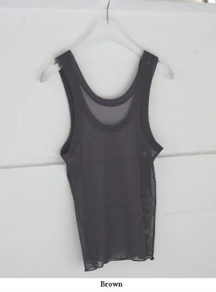 anuke アンヌーク Tulle Tank Top タンクトップ 62520621 | De