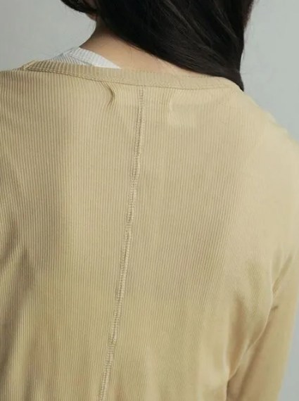 anuke (アンヌーク） Layered Sheer Long T-shirts 6252