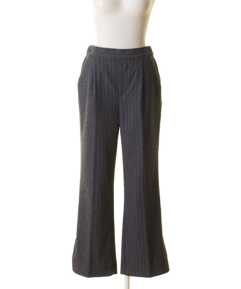 Dignite collier ディニテコリ ウール混サイドラインストライプ  