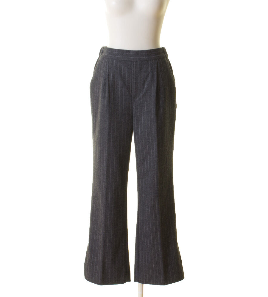 Dignite collier ディニテコリ ウール混サイドラインストライプ