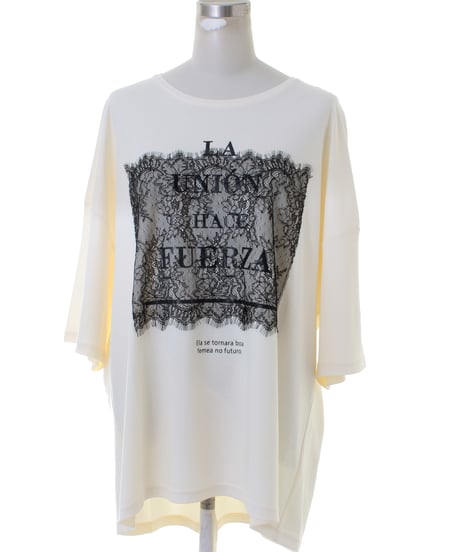 Praia　プライア 5分袖レースプリントTシャツ　LEI2566B (2026NEWARIIVAL)