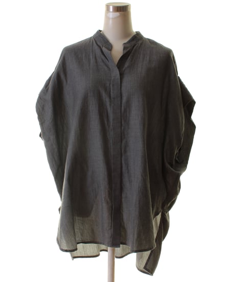 PASSIONE パシオーネ ROBE　ローブオーバーサイズ フレンチスリーブ デニム シャンブレー シャツ  626911 2026NEWARIIVAL