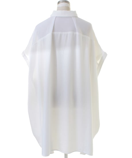 CYNICAL シニカル テンセルデニム×ジョーゼットロングシャツ 612-95131 (2026NEWARIIVAL)