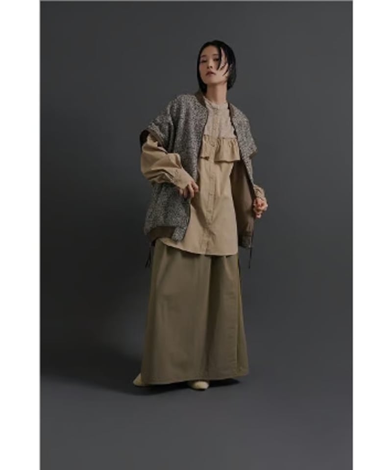 CYAN TOKYO シアン トウキョウ ネップツイードミリタリーウールベスト