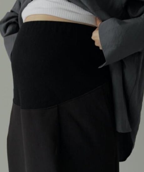 anuke アンヌーク  Reha. Tuck Maxi Skirt　マタニティースカート　72410801　4月中旬発送予定