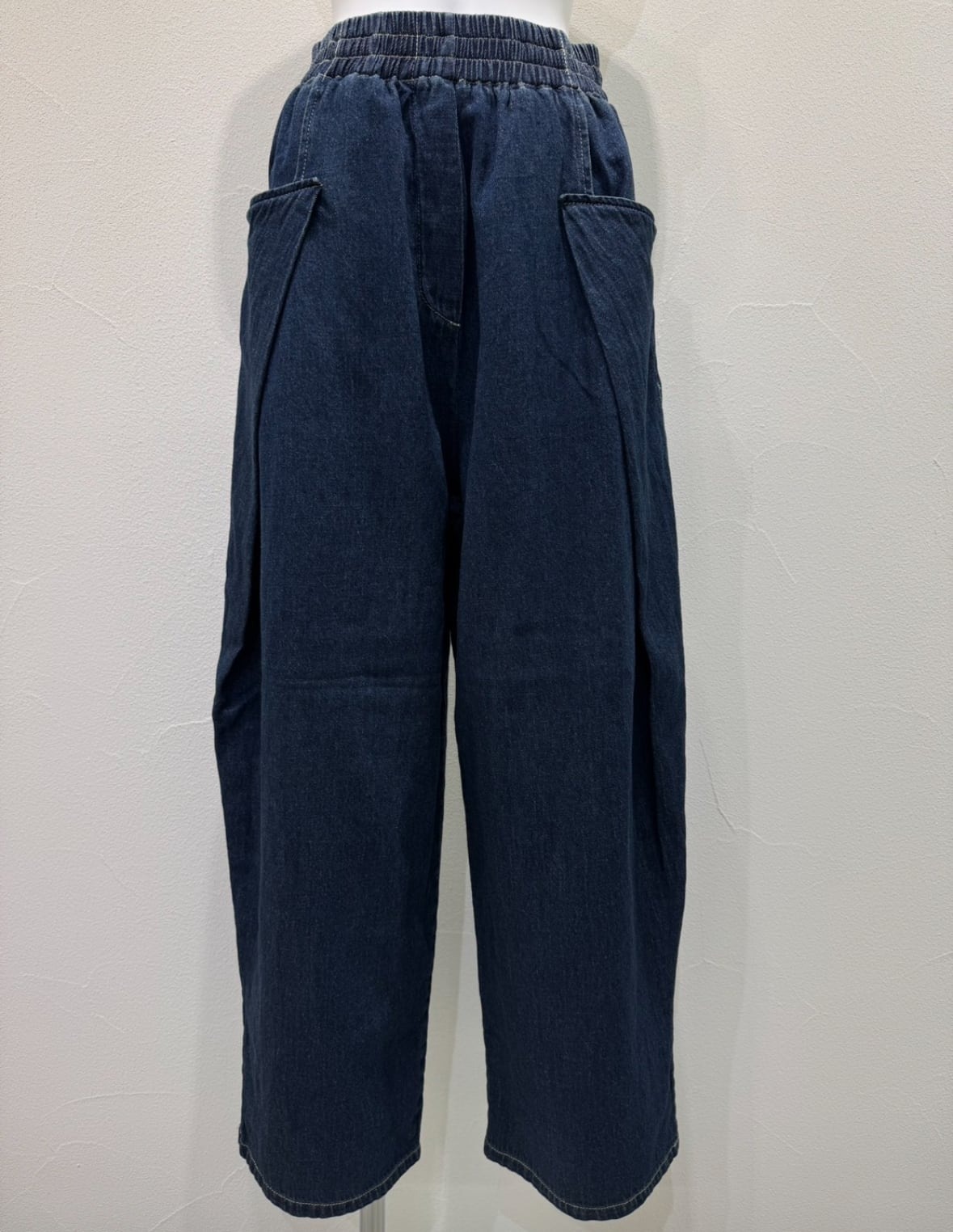 CYAN TOKYO シアントーキョー オーバータックリネンデニムワイド