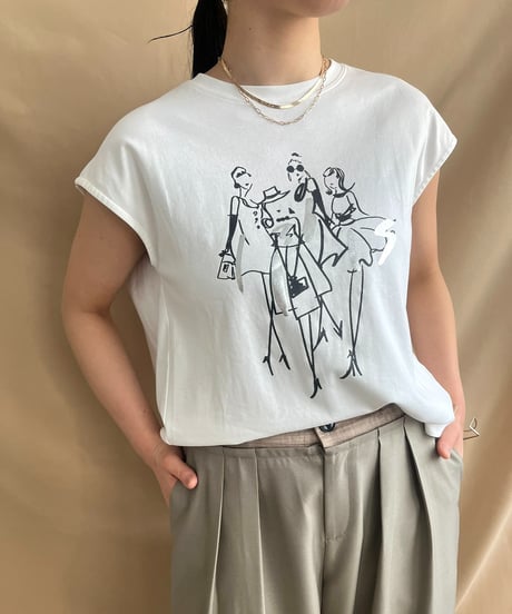 イラストプリントTシャツ 51879Y-2