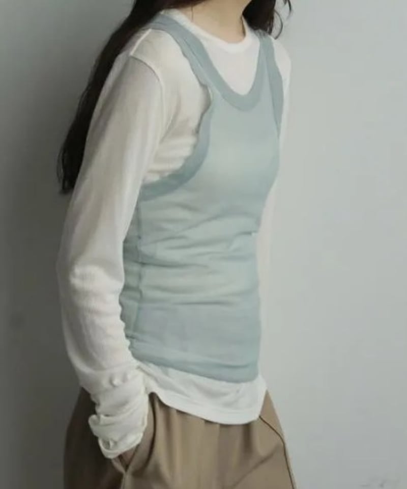 トップス Tulle Tank Top anuke ànuke online store（アンヌーク） / Tulle Tank TopTulle Tank