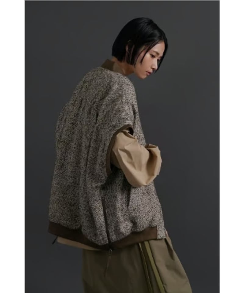 CYAN TOKYO シアン トウキョウ ネップツイードミリタリーウールベスト