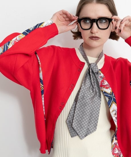 AULA AILA　アウラアイラ　スカーフプリント2WAYニット SCARF PRINT 2WAY KNIT 1253-09029 本州送料無料！