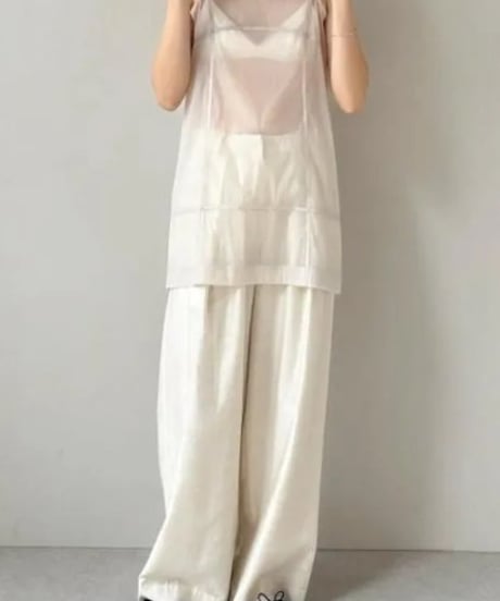 anuke アンヌーク Sheer Panel Longcamisole 62610421 5月下旬発送予定