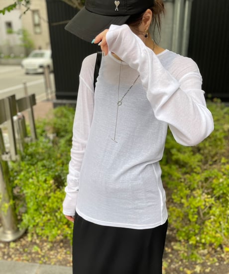 cafune カフネ PASSIONE パシオーネ ROBE　ローブ cotton gauze crew neck tops コットンガーゼクルーネックトップス　435922