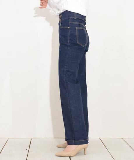 【再再入荷】Praia　プライア　ハイウエストセミワイドデニム  LERK-23111