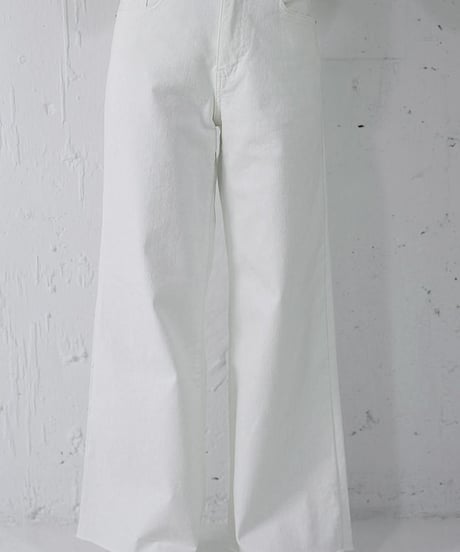 INDIMARK カットオフ ワイドパンツ ホワイト WJ185