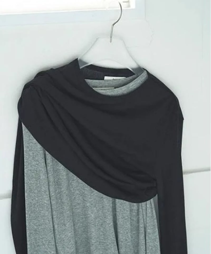 anuke (アンヌーク） Layered Sheer Long T-shirts 6252
