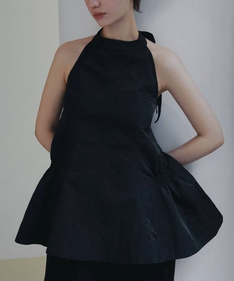 anuke アンヌーク Ribbon Peplum Tops 62610427