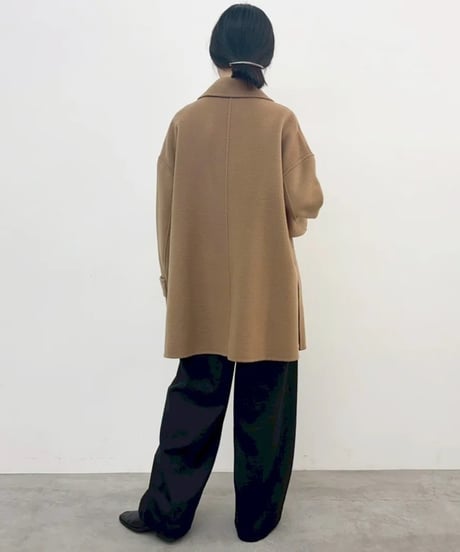シャルムショートビーバー　ストール付きウールコート　652-94001　2026AW　9月下旬発送