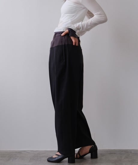 IFMEH イフメ Bicolor curve pants IF25AWPT-01