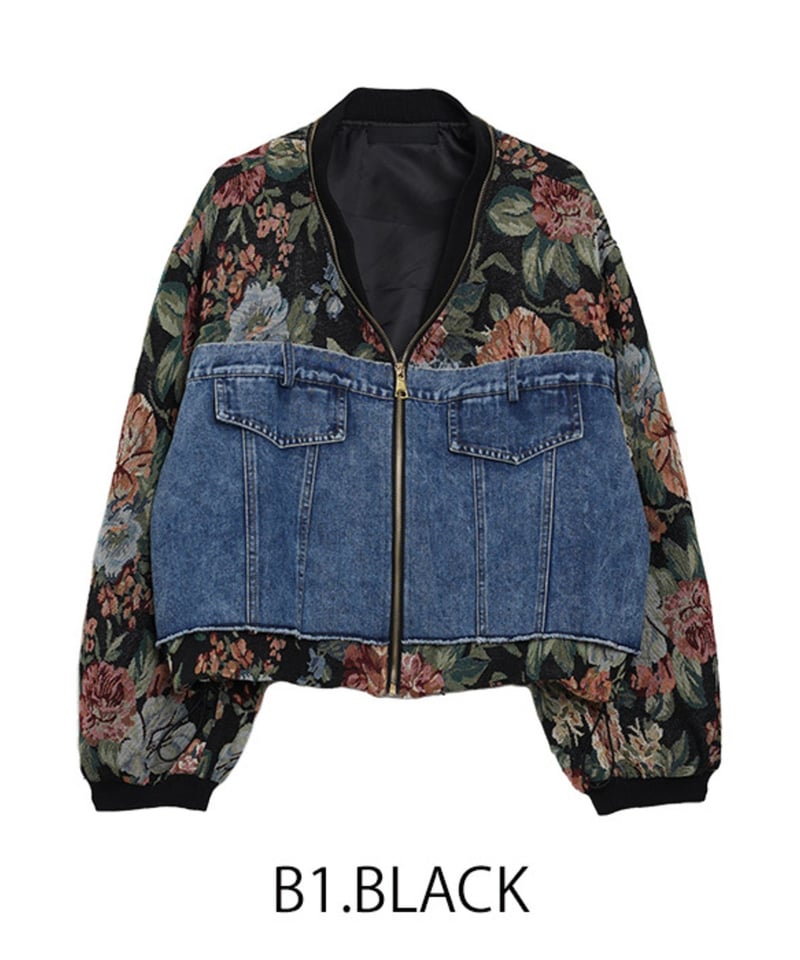 MICALLE MICALLE ミカーレミカーレ ゴブラン ドッキング ブルゾン