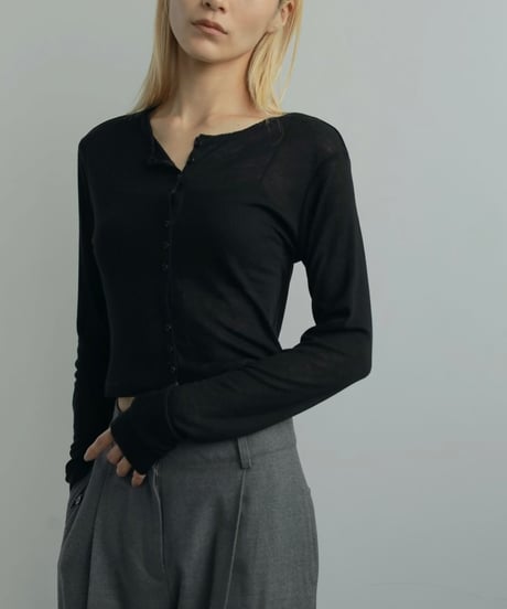 anuke アンヌーク　Sheer Rib Cardigan　62520602