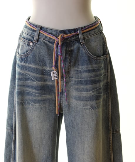 コード付ピンタックデニムパンツ　77661　2026NEWARIIVAL