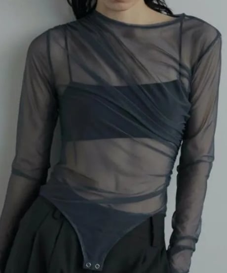 anuke (アンヌーク） Tulle Gather Bodysuit 62520608 カットソー