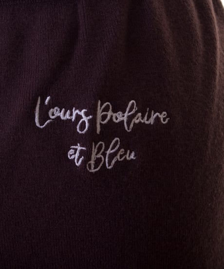 L'ours Polaire et Bleu　ルス ポレ―ルニットバック刺繍ロゴ入りパンツ　ルスポレ　26318090　2026NEWARIIVAL