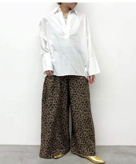 CYNICAL レオパード柄ワイドパンツ 612-96063 2026NEWARIIVAL