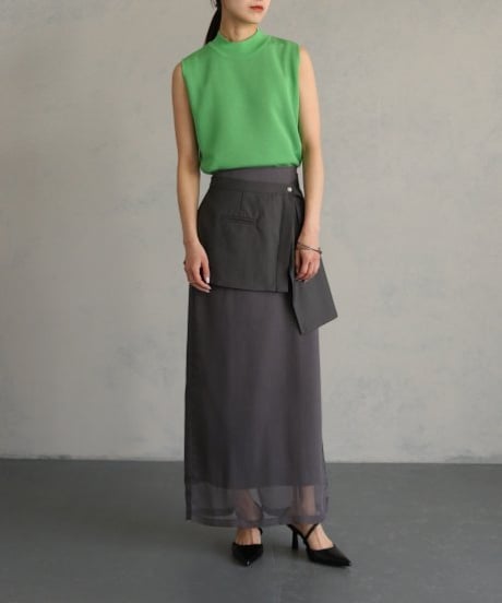 MILANRIB SLEEVELESS KNIT TOPSミラノリブノースリーブトップス 送料無料