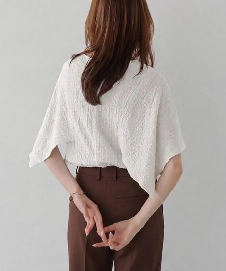 ふくれジャガードケープスリーブプルオーバー BUBBLE JACQUARD CAPE SLEEVE PULLOVER