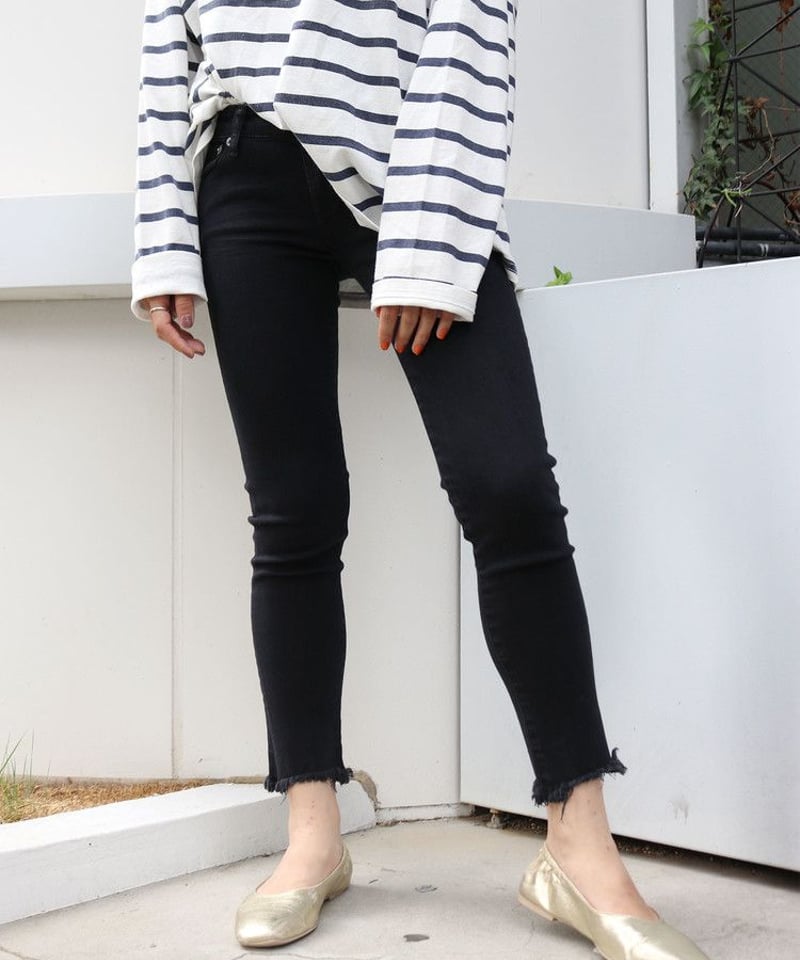 Ungrid (アングリッド) ブラックフレイドヘムストスリ 111642428501 | D 