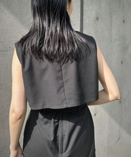 &g'aime　アンジェム　Belted docking sleeveless dress　988-62421