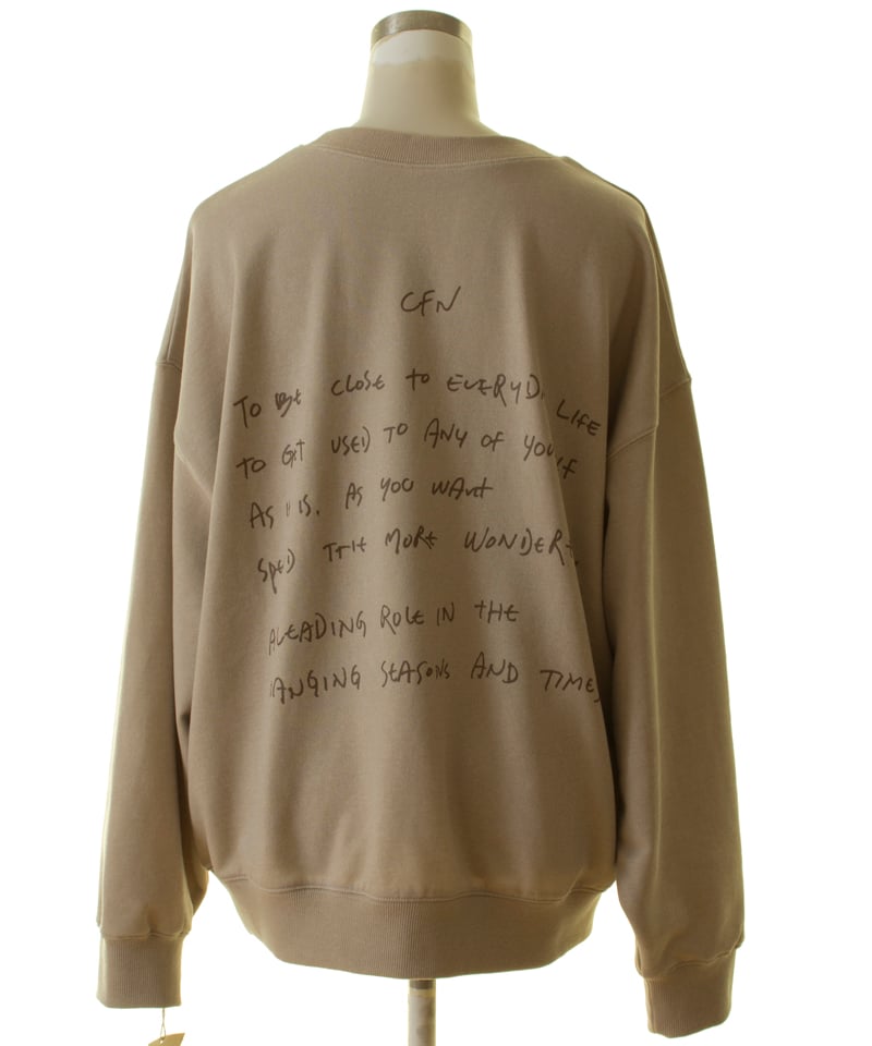 Cafune カフネ 英字ロゴプリントスウェット 535985 本州送料無料