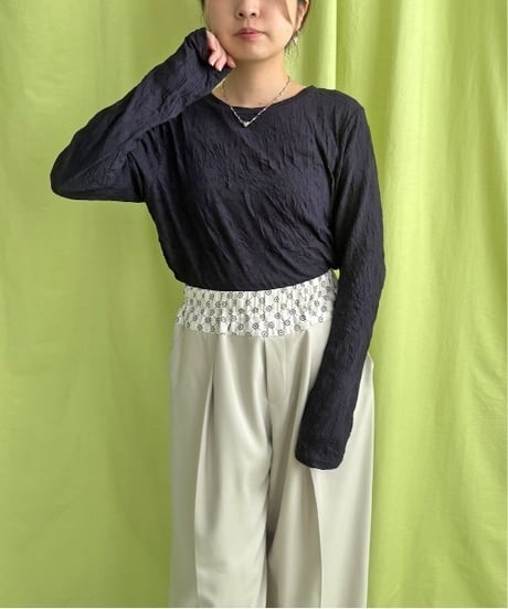 LHELBIE レルビエ　Tシャツ ワッシャーシアートップス 52054S　2026NEWARIIVAL