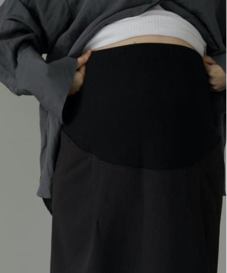 anuke アンヌーク  Reha. Tuck Maxi Skirt　マタニティースカート　72410801　4月中旬発送予定