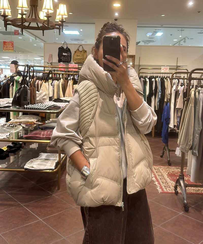 COACH フード付きダウンベスト S アイボリー 撥水フード付きダウンベスト[品番：NICW0004891]｜NICOLE