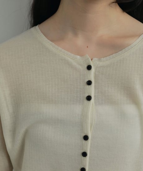 anuke アンヌーク　Sheer Rib Cardigan　62520602