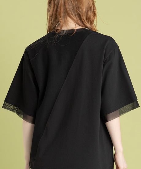 AULA AILA　アウラアイラ　SHELL PRINT T-SHIRT シェルプリントTシャツ　1251-08052