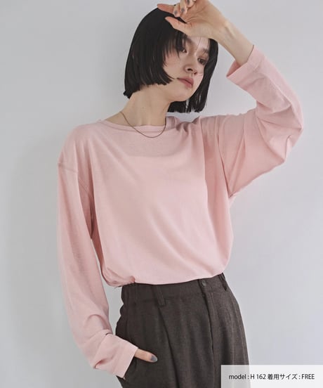 hunch ハンチ クルーネック シアーワッフルトップス WTS7095 2026NEWARIIVAL