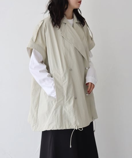 ナイロンオーバーサイズジレ