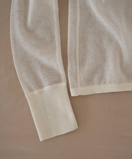 anuke アンヌーク　Sheer Henley Knit　62610514