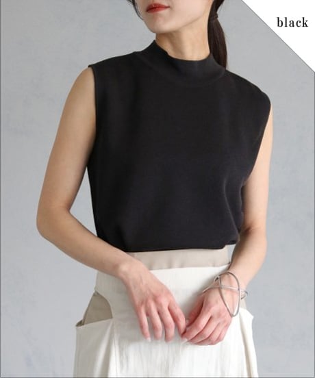 MILANRIB SLEEVELESS KNIT TOPSミラノリブノースリーブトップス 送料無料
