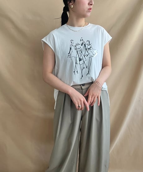 イラストプリントTシャツ 51879Y-2